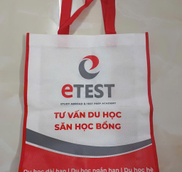 Túi vải không dệt trắng đỏ 