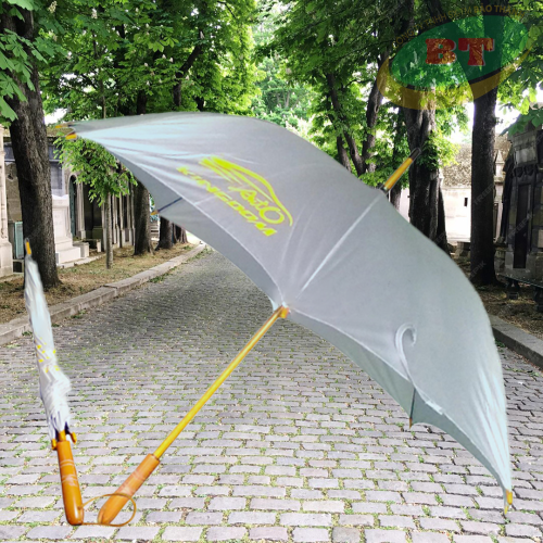 DÙ GỖ CÁN GỖ VÀNG NHẠT R60CM